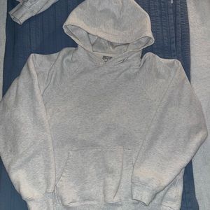 Aritzia Tna Cozy Fleece Mega Raglan Hoodie (Heather Cloud White)